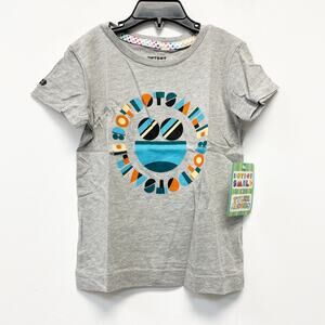 Dot Dot Smile Toddler Size 4 Gray Short Sleeve Graphic T-Shirt